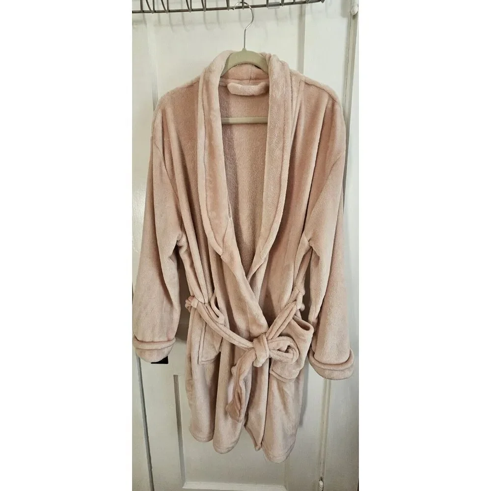 GOLD COAST always in style women pale pink plush soft Robe size‎ S/M
